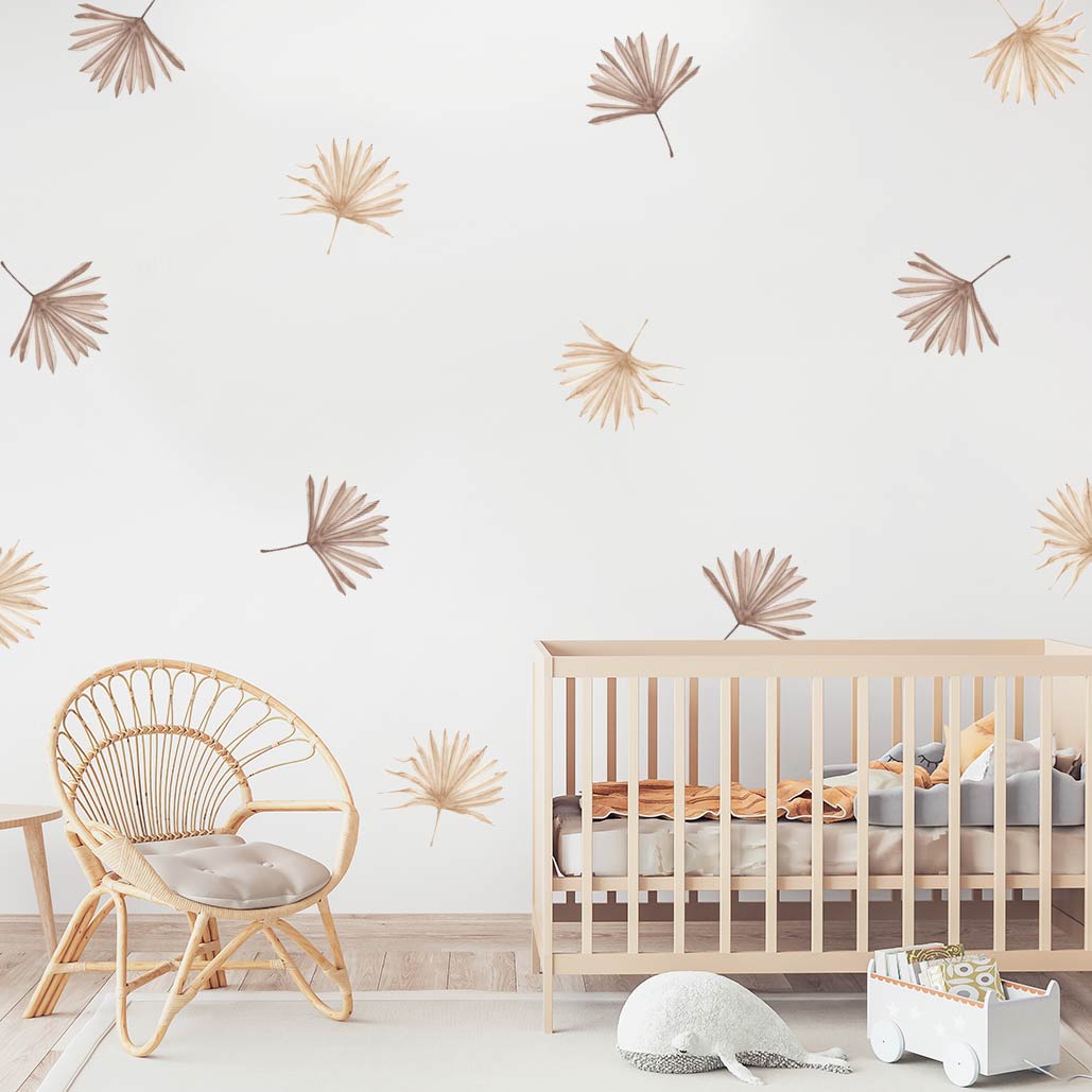 Boho chic leaf wall stickers
