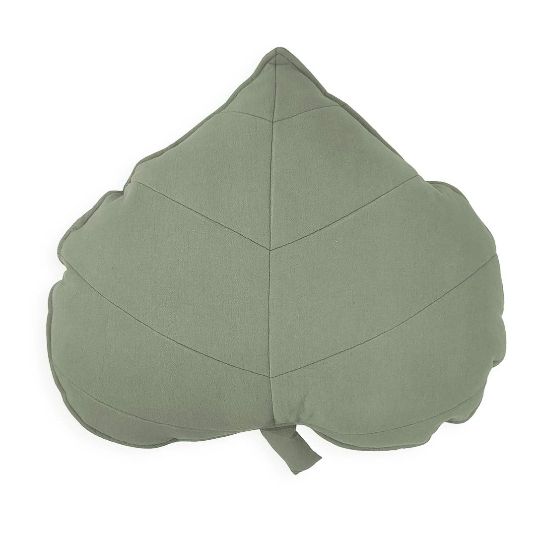 Decorative cushions for children – green leaf cushion