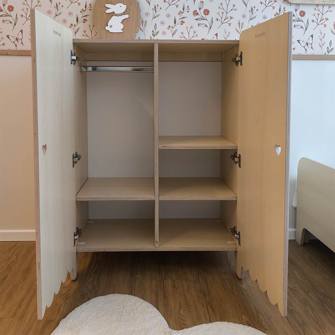 Curved Montessori children's wardrobe