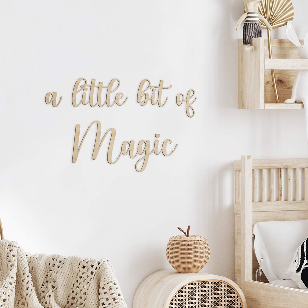 Wooden sign for children's room – A little bit of Magic sign