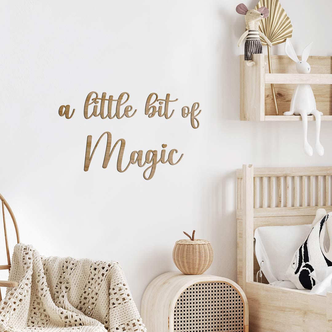 Wooden sign for children's room – A little bit of Magic sign