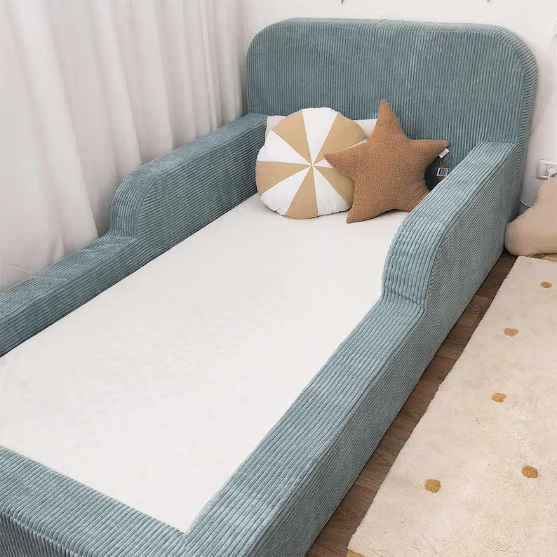 Foam Bed for Children, Low Montessori Bed, Light Blue
