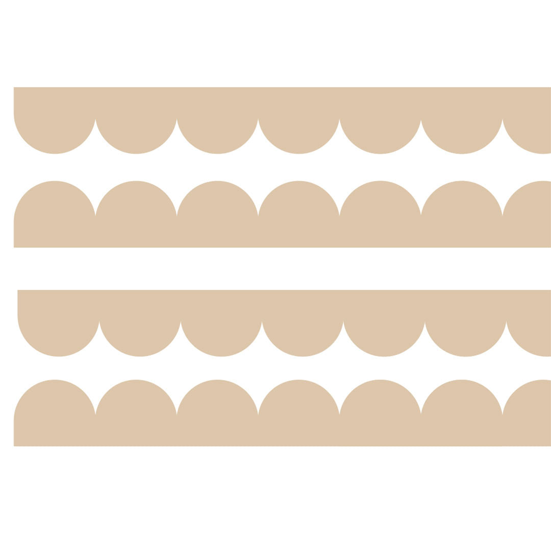 Scalloped border wall sticker