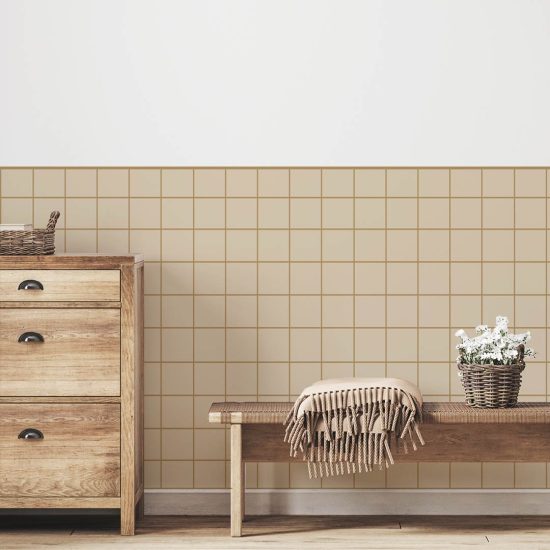 GRID Half-Wall Wallpaper
