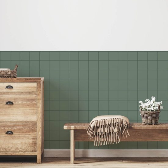 GRID Half-Wall Wallpaper