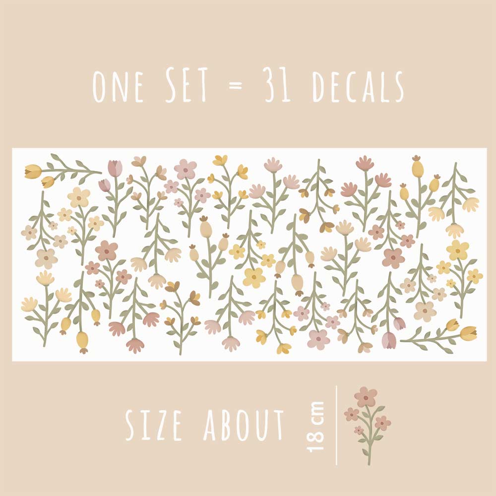 Wildflowers wall stickers