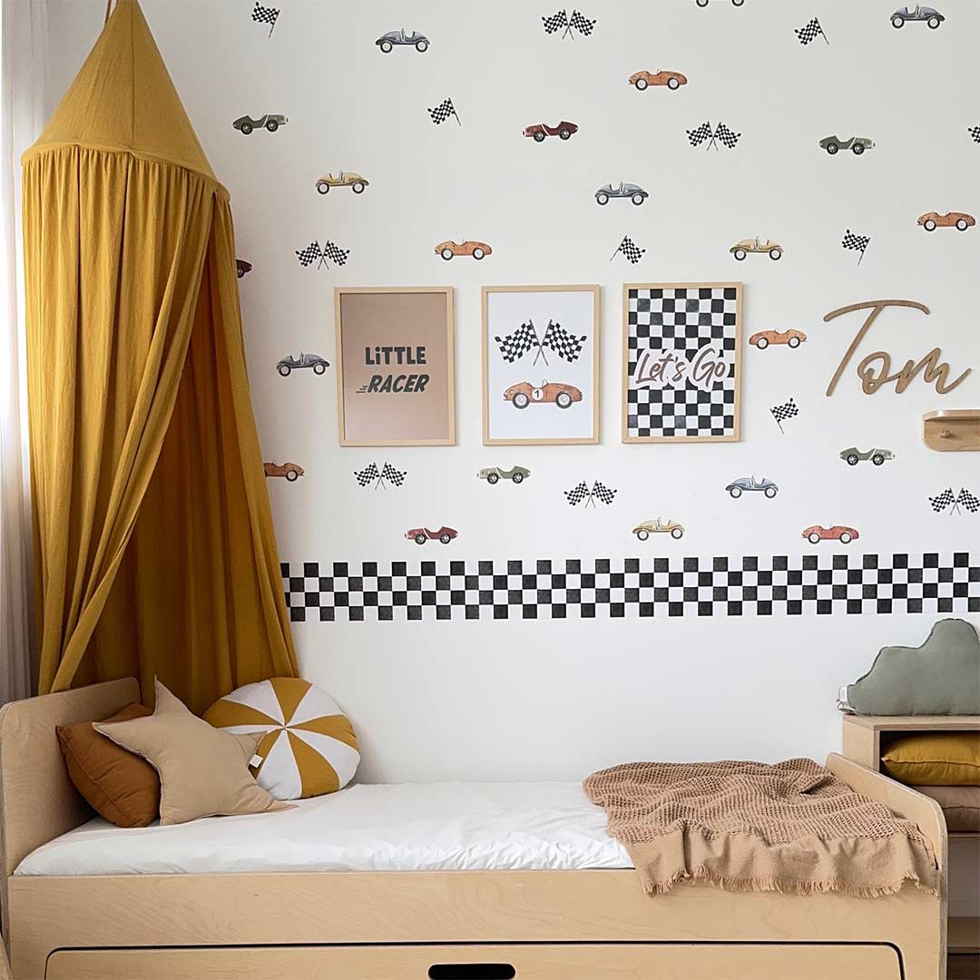 Canopy for children's bed – mustard color