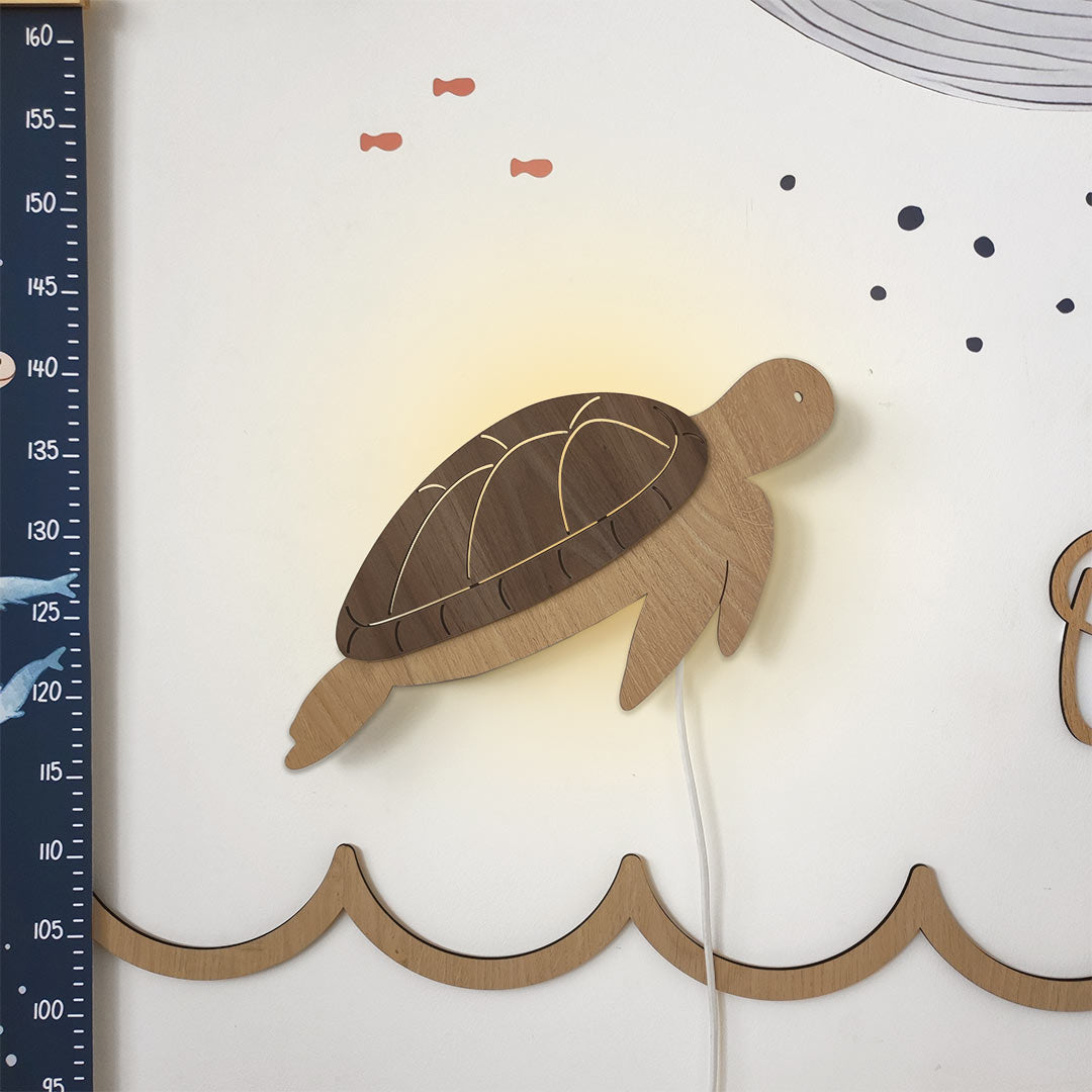 Lámpara de noche infantil con forma de tortuga marina