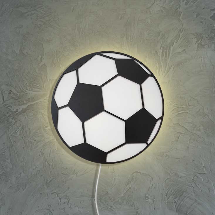 Luz de noche de fútbol: luz de noche para habitaciones de adolescentes y niños