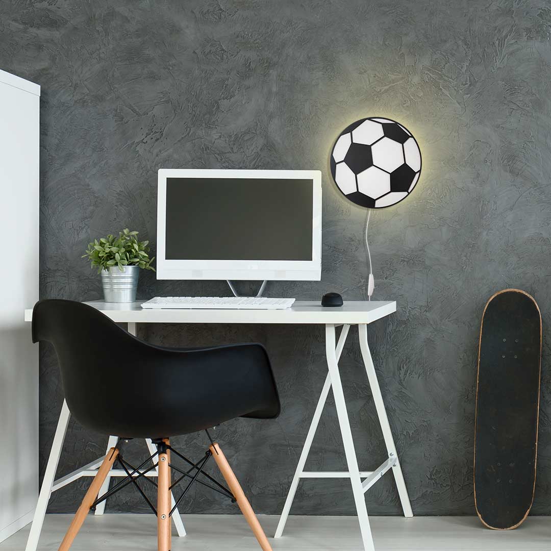 Luz de noche de fútbol: luz de noche para habitaciones de adolescentes y niños