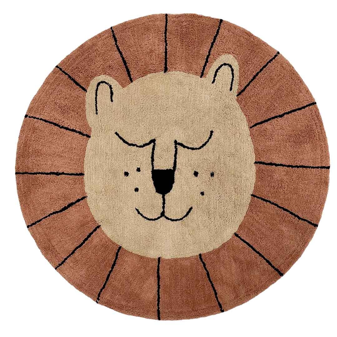 Lion shaped kids room rug LEO for children and babies – Ponponi