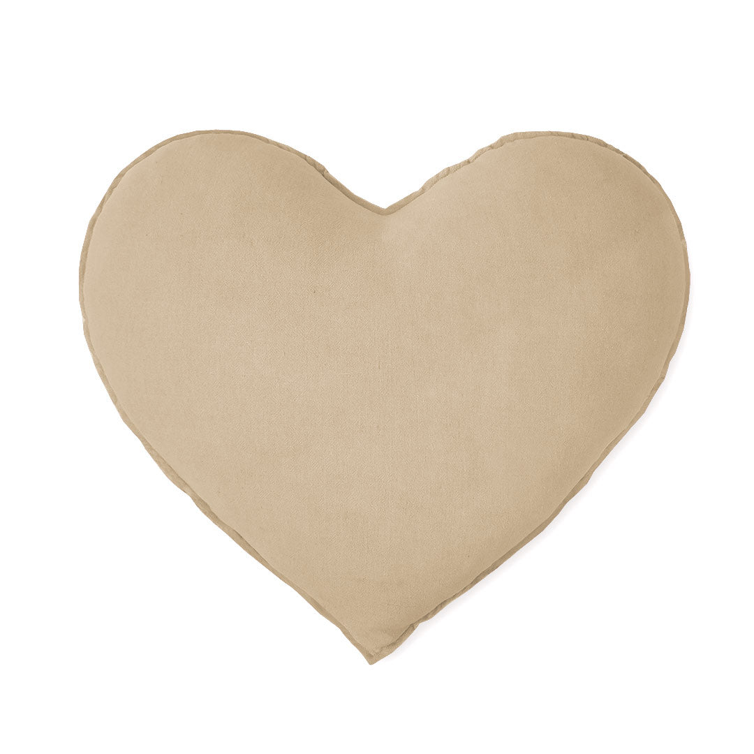 Cushions for children's rooms – Heart cushion in beige