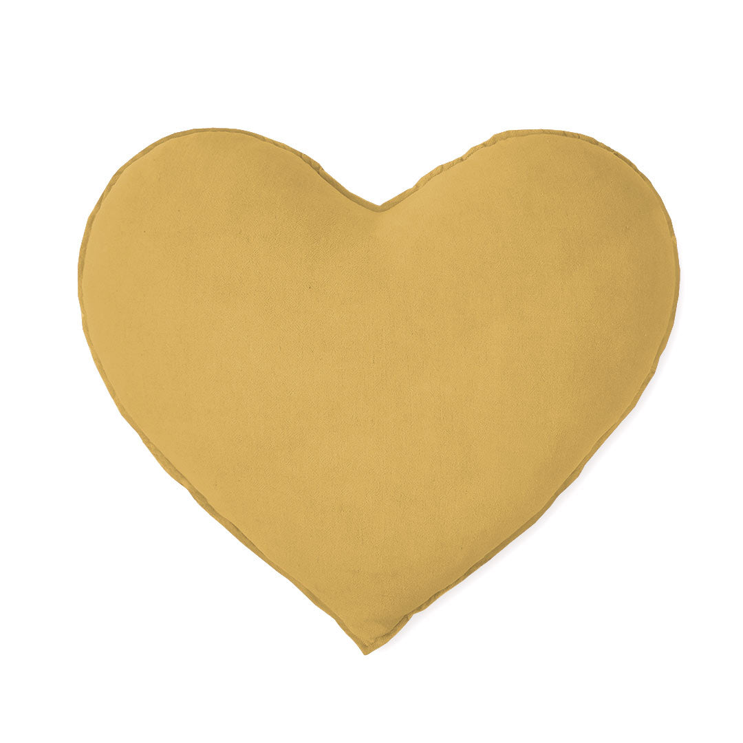 Decorative cushions for children – Mustard Heart Cushion