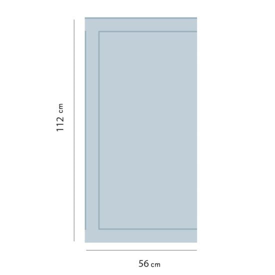 Half-wall panel-style adhesive wallpaper – light blue