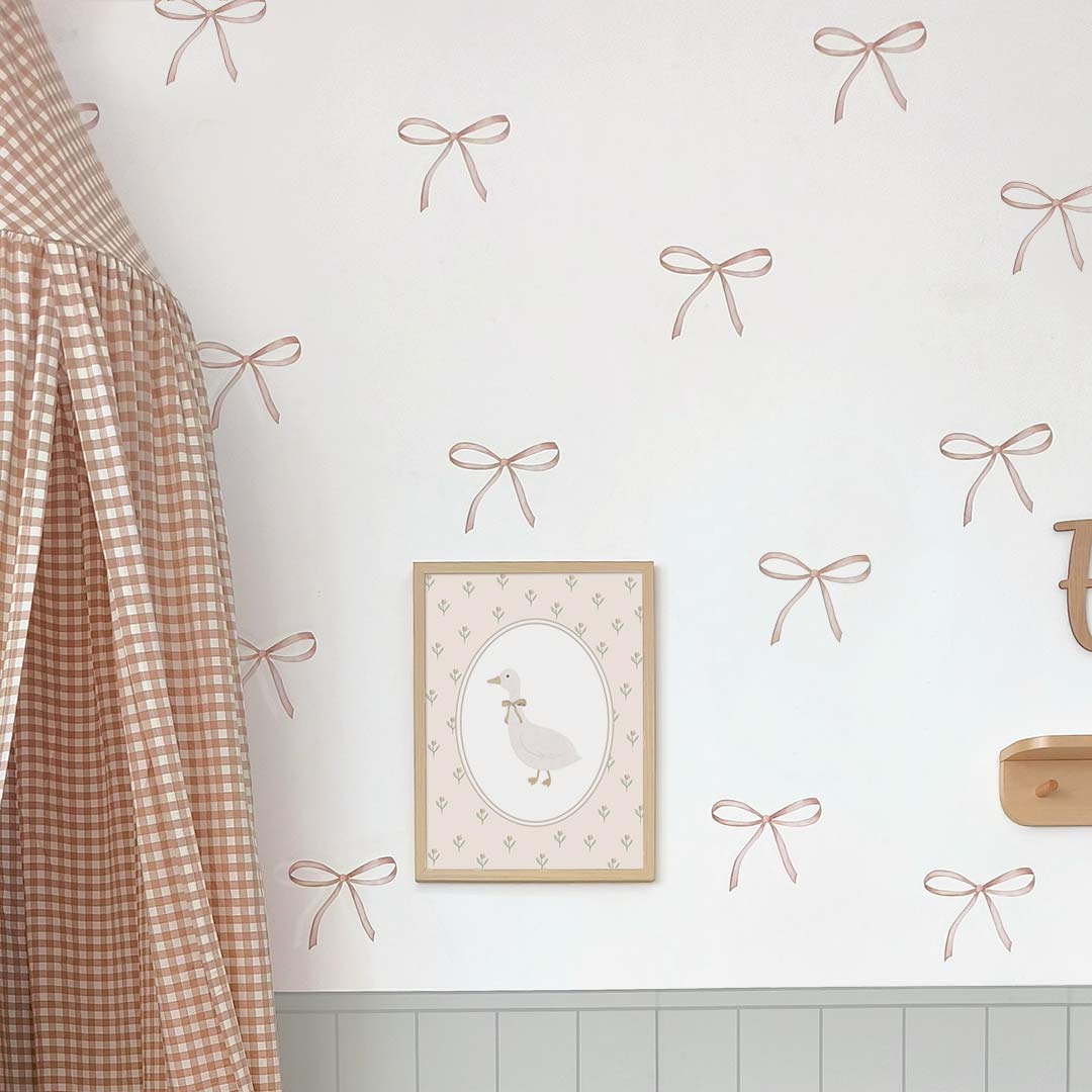 Delicate Bows Wall Decals – Beige