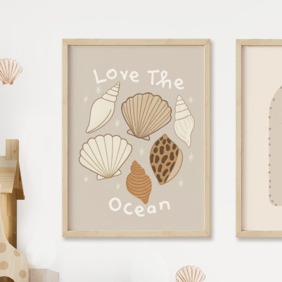 Cuadros para habitación infantil: El mar y las conchas
