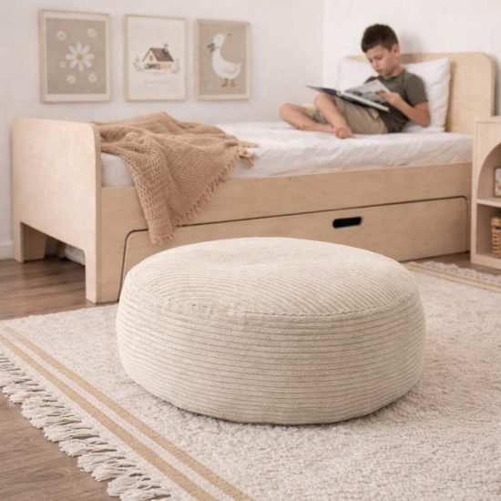 MOON Round Kids' Beanbag – Cream