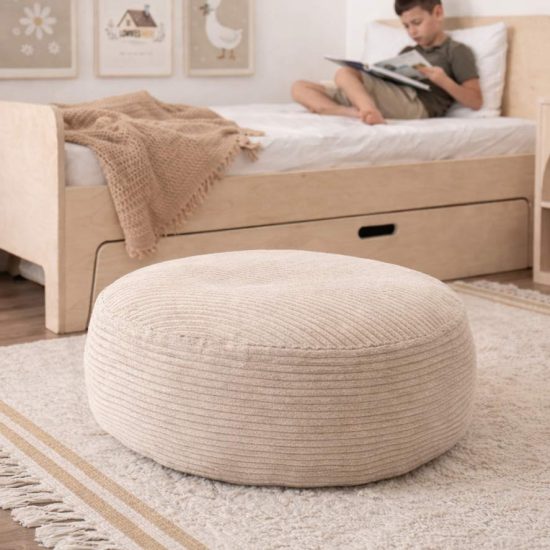 MOON Round Kids' Beanbag – Cream