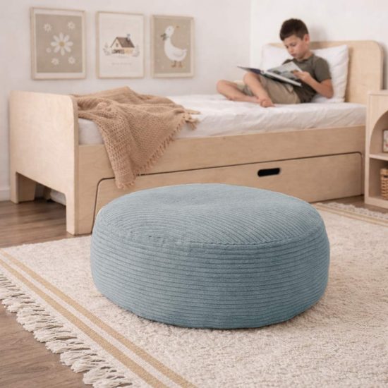 MOON Round Kids' Beanbag – Light Blue