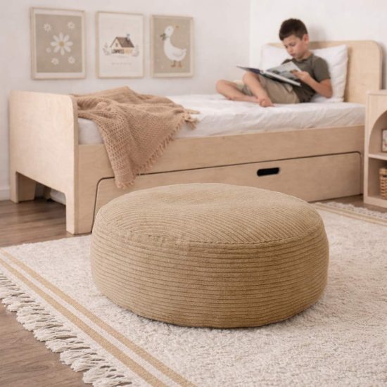 MOON Round Beanbag for Kids – Brown