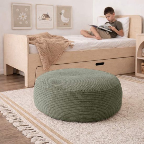 MOON Round Beanbag for Kids – Green