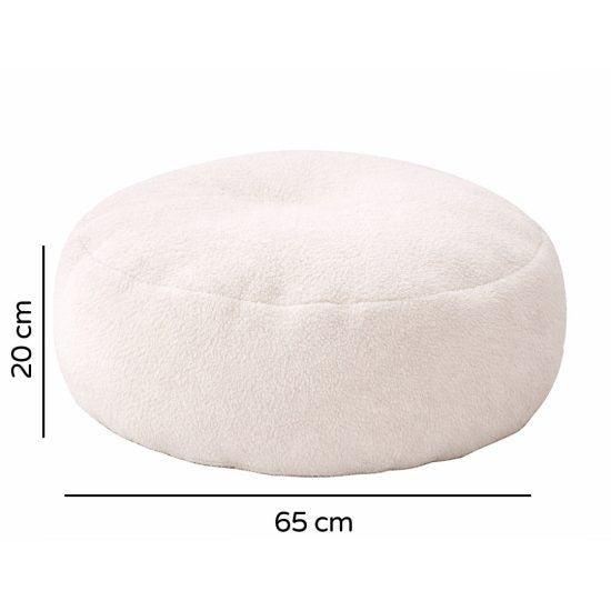 MOON Round Kids' Beanbag – White Teddy Bear