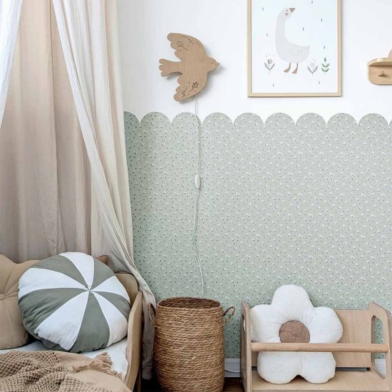 Vintage Mini Curled Flower Wallpaper – Wallpaper Sticker