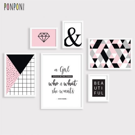 Un set de fotos para la habitación de una niña