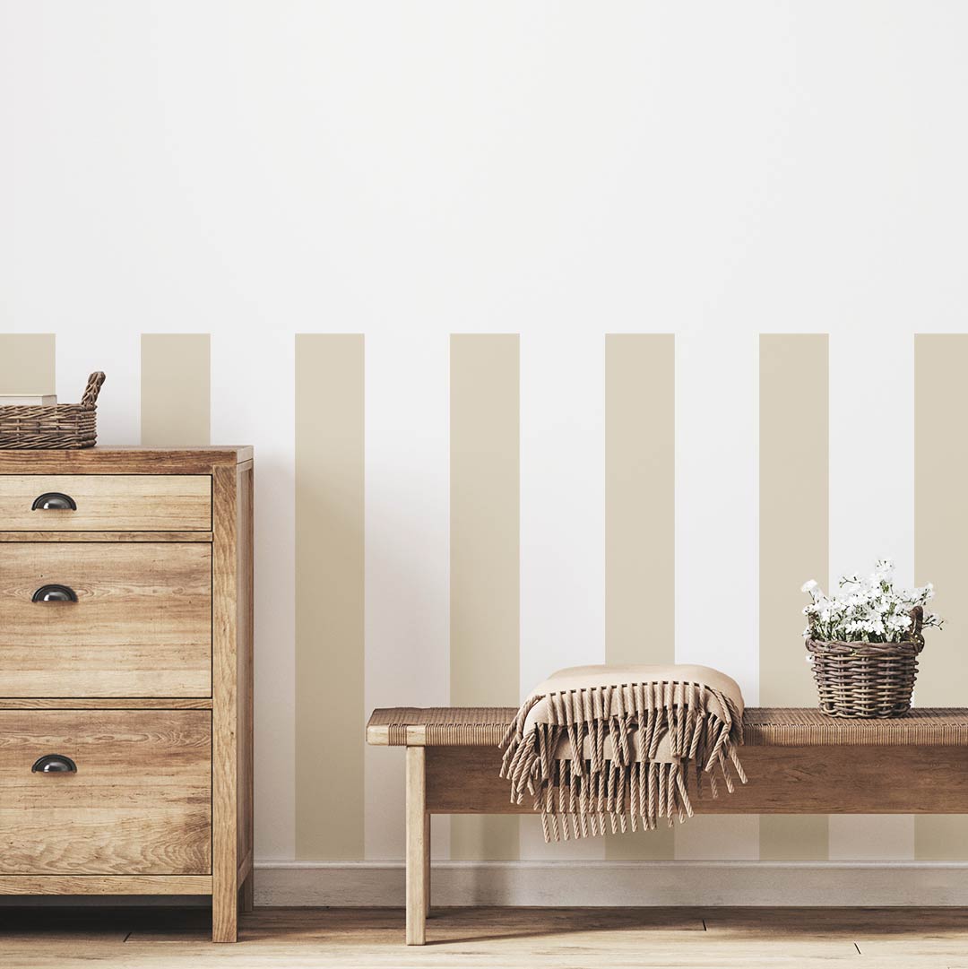 Stripe Wall Stickers for Kids' Room – Removable Fabric Decals