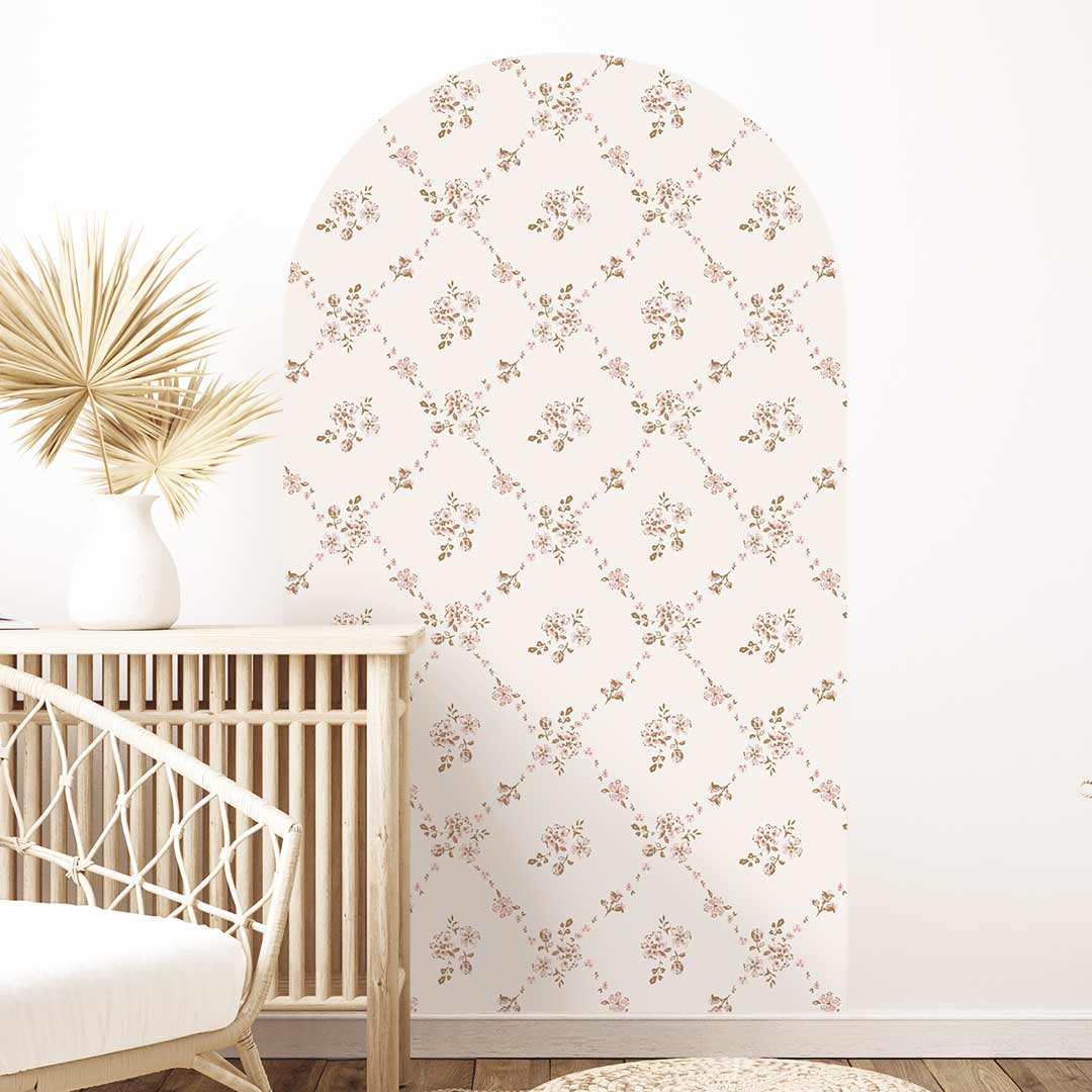 Arch Wall Decal – Flowing Spring Flowers