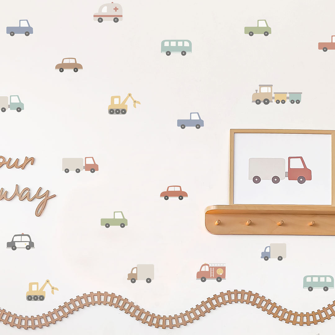 Colorful Transport Wall Decals