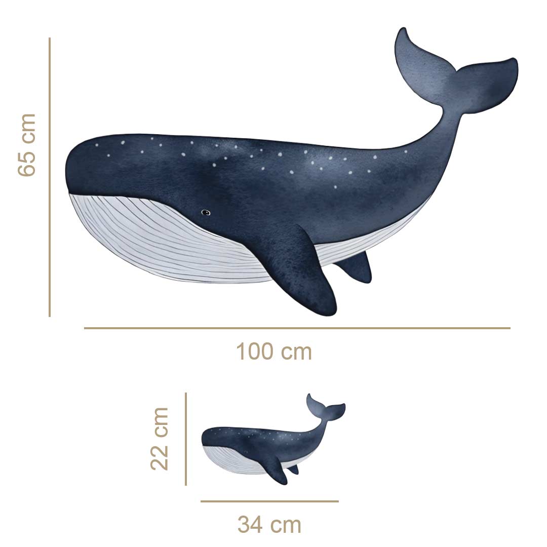Whale wall stickers