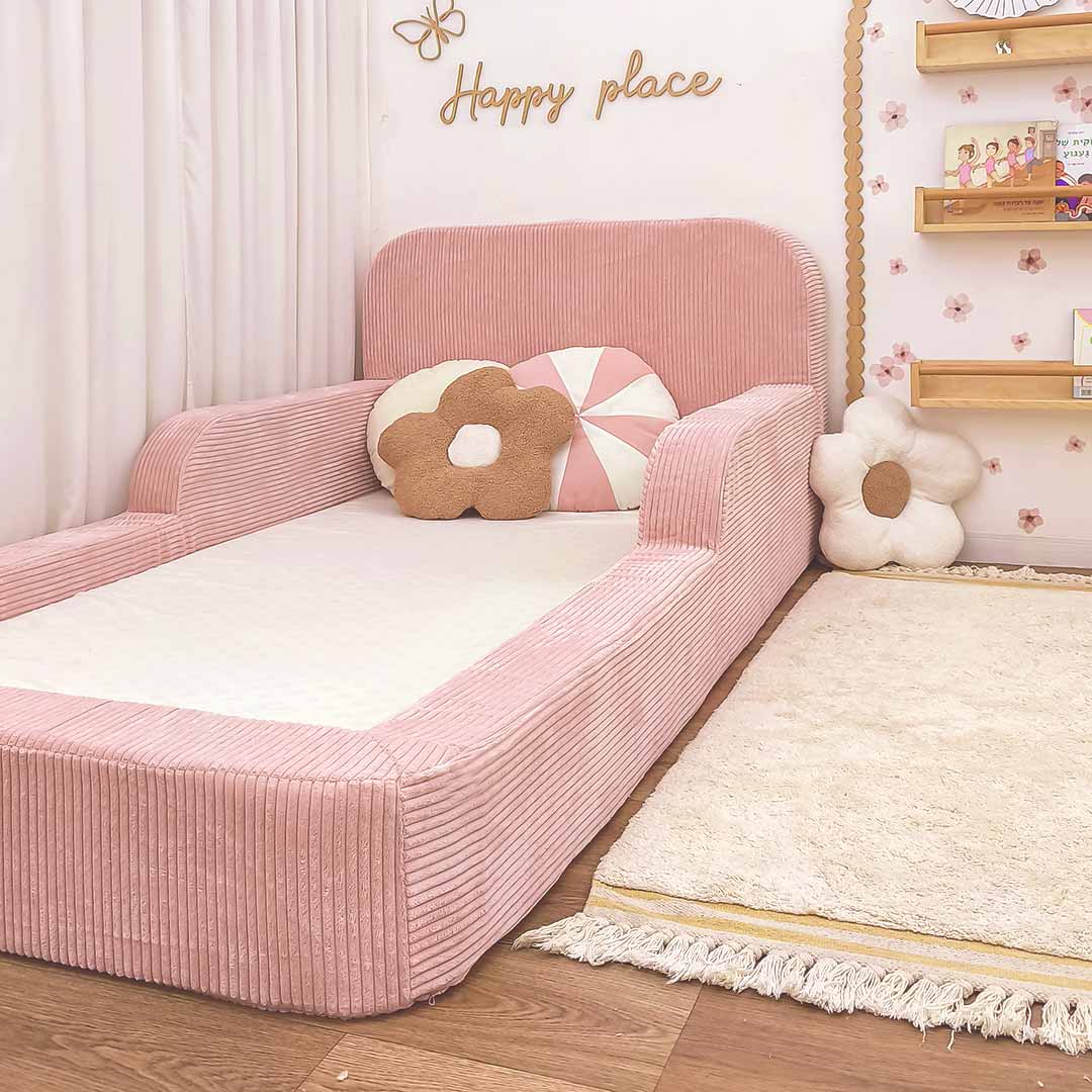 Foam Bed for Children, Low Montessori Bed, Pink
