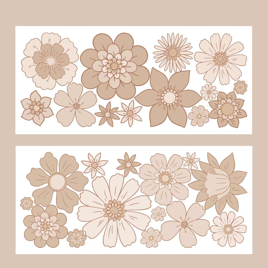 Large flower wall stickers – reusable wall stickers