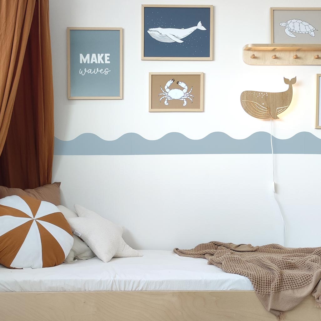 Sea Wave Border Wall Sticker – Wave Stickers