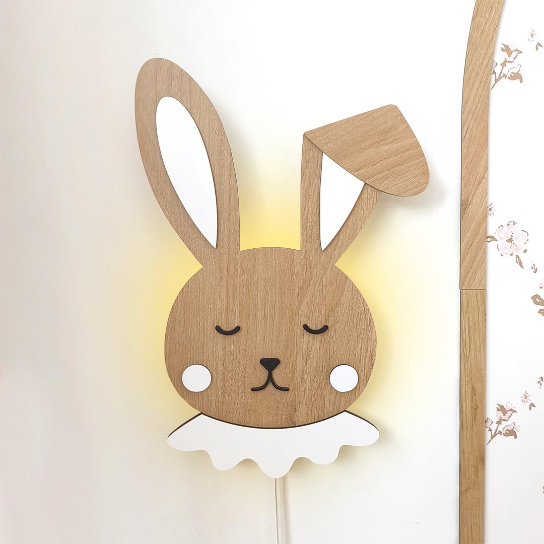 Vintage lop-ear rabbit night light for children
