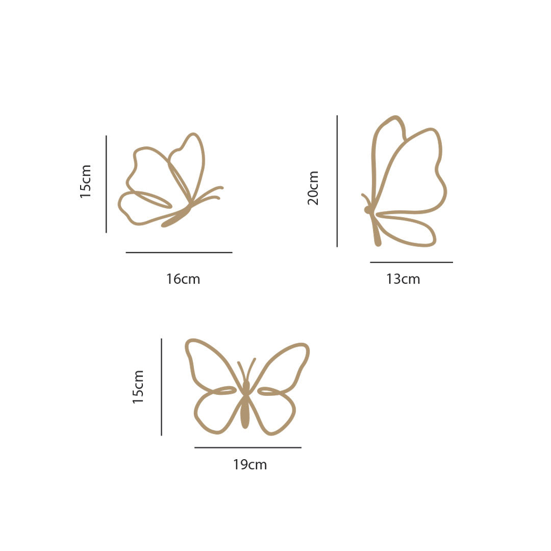 Wooden butterflies