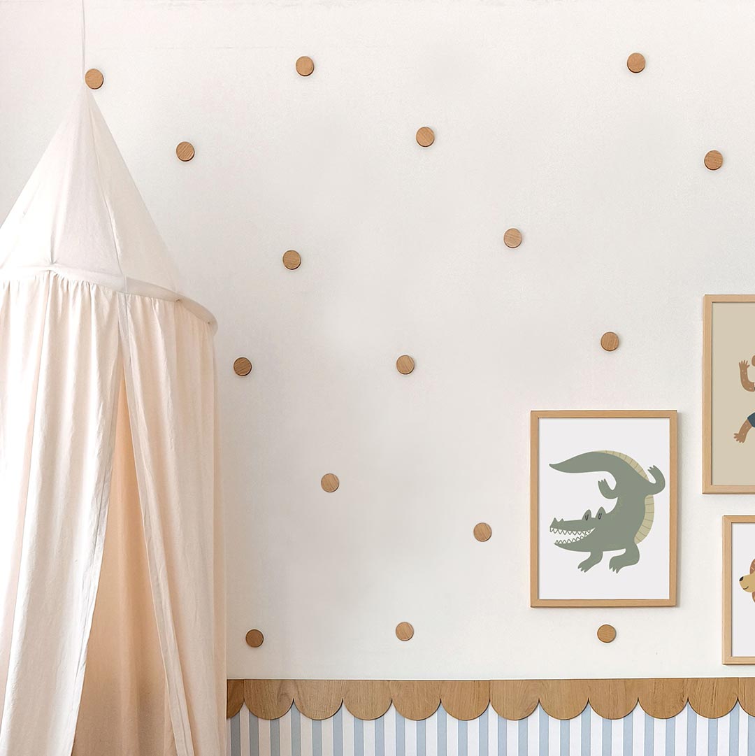Wooden dots for sticking – wooden circles