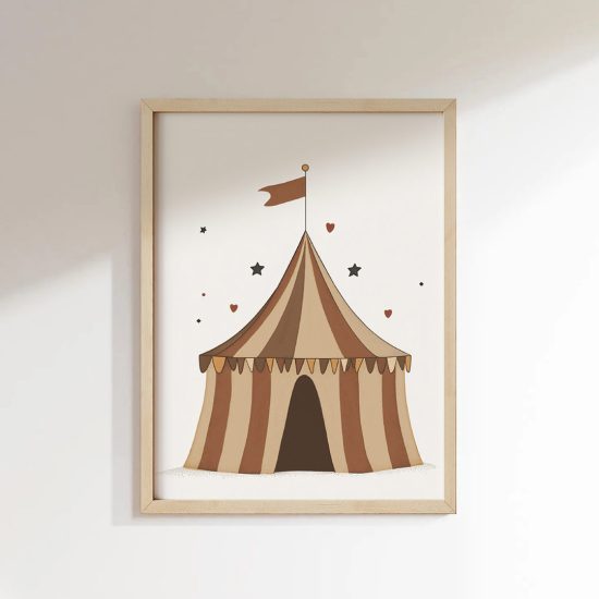 Circus tent kids room poster – premium high quality print by Ponponi