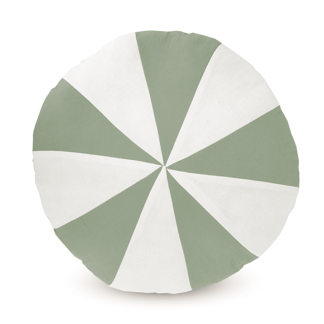 Decorative cushions for children – Green circus round cushion