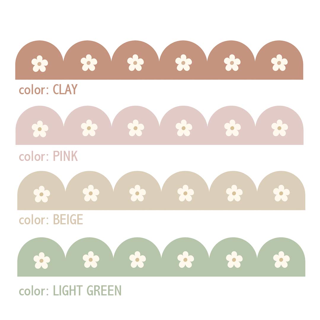 Scalloped Daisy Border Wall Decal