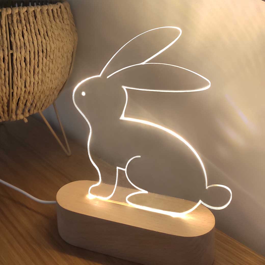 Luz de noche para habitación infantil – Conejo