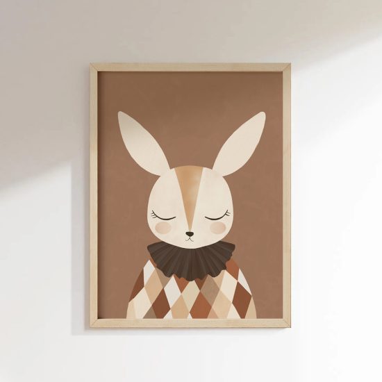Magical rabbit kids room wall art – premium high quality print by Ponponi