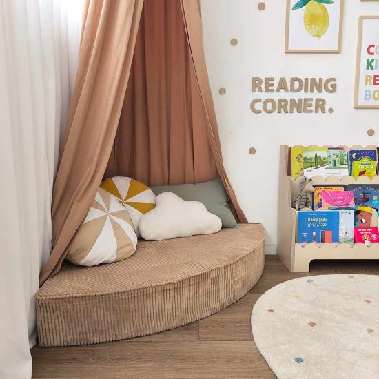 Children's Corner Sofa – CORNER Lounge Set – Light Brown
