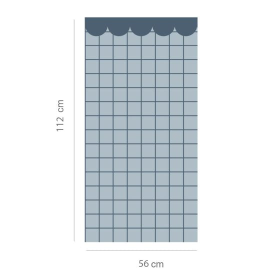 GRID Checkered and Scalloped Wallpaper