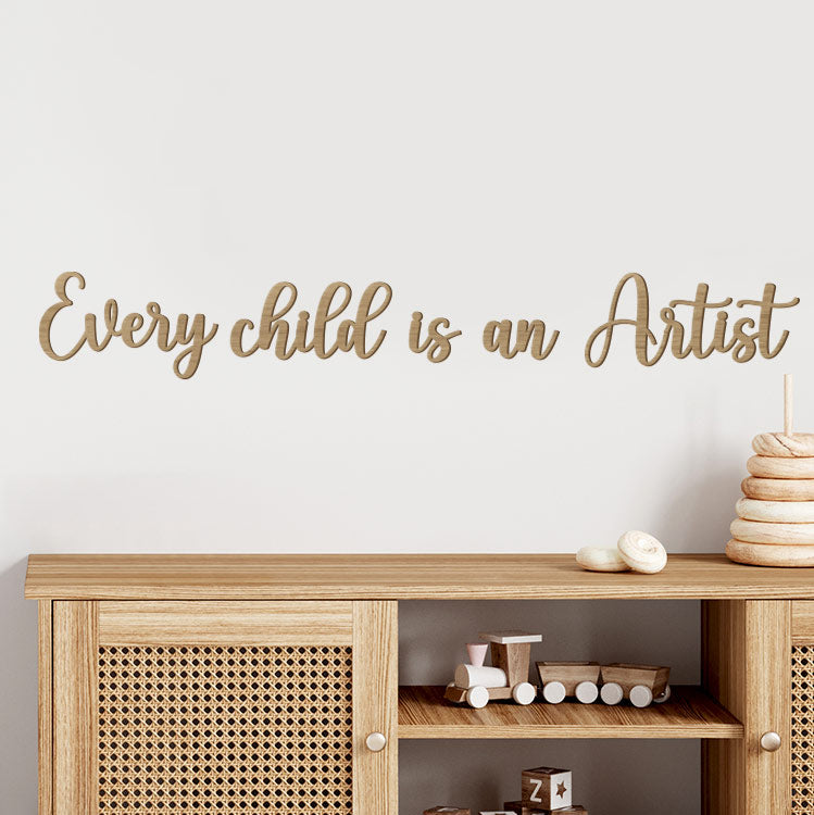 Sticker tree quote for children's room – Every child is an artist
