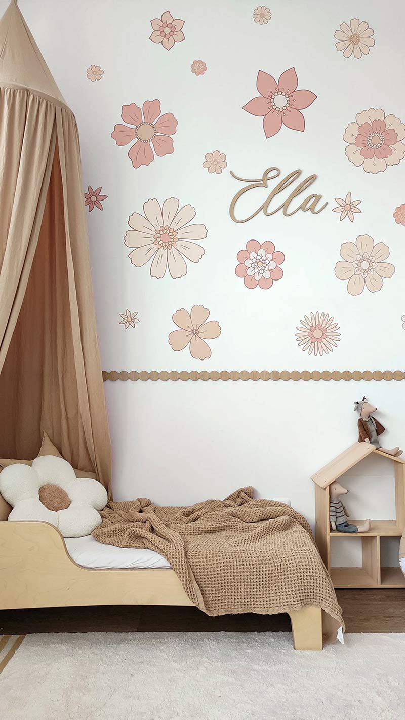 Large flower wall stickers – reusable wall stickers