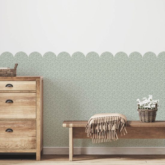 Vintage Mini Curled Flower Wallpaper – Wallpaper Sticker