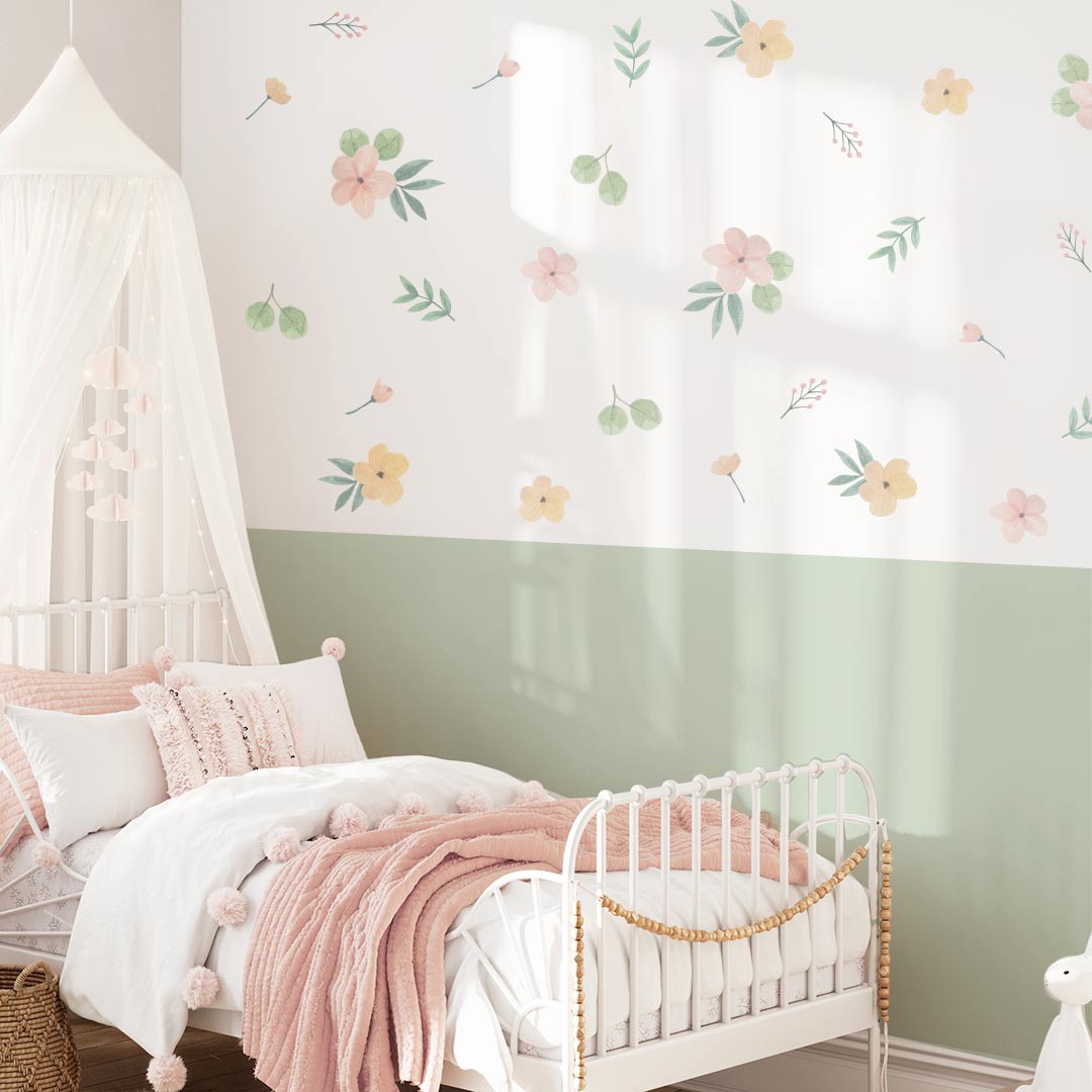 Watercolor Flower Wall Stickers