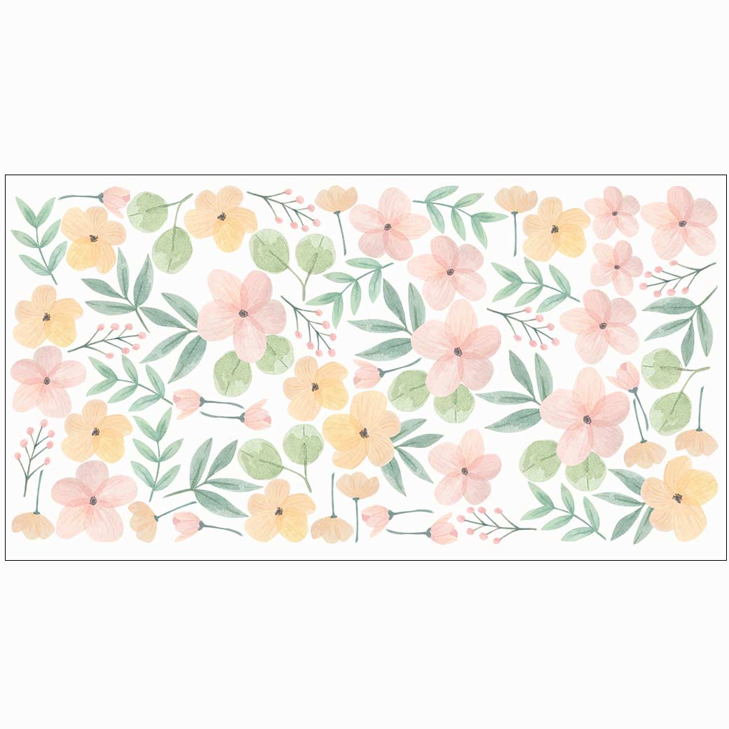 Watercolor Flower Wall Stickers